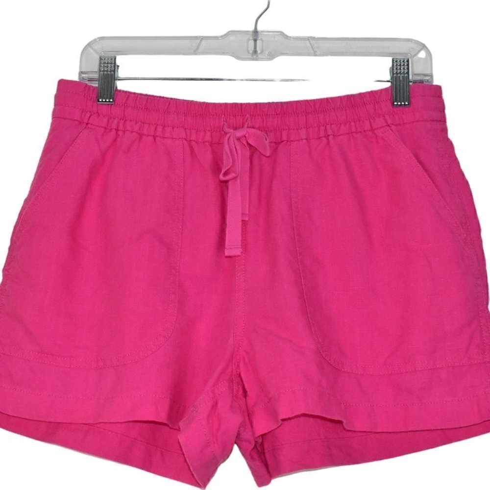 J. Crew Linen Barbiecore Seaside Short Pink Size S